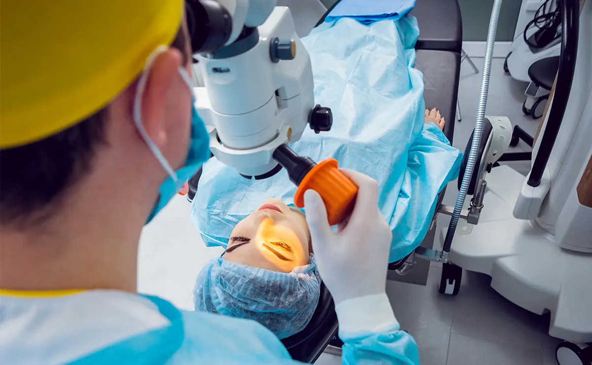 Corneal transplant eye surgery