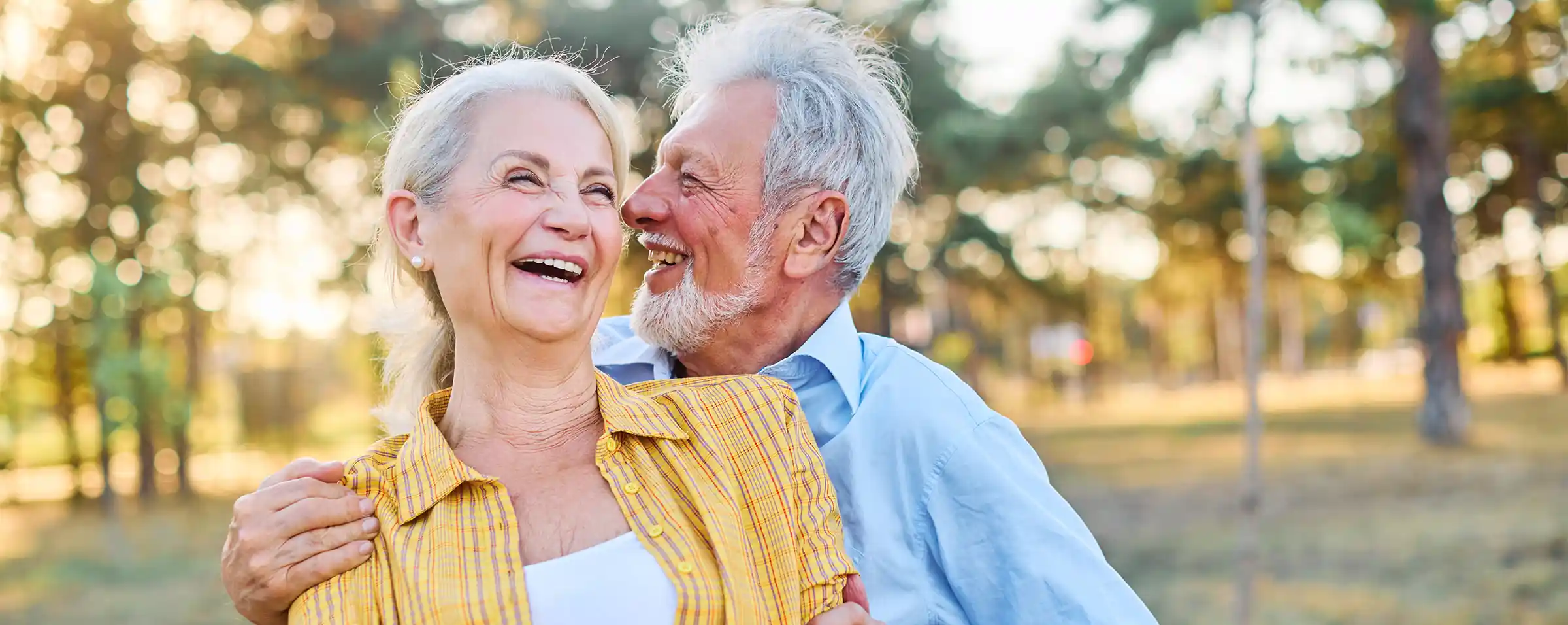 happy senior couple outdoors