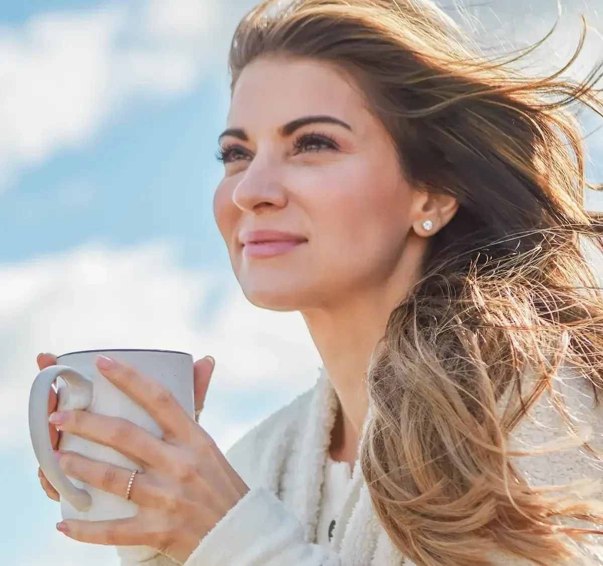 confident middle-aged woman with beautiful eyes